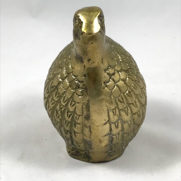 Vintage Brass Fancy Quail Grouse MidMod Game Bird - Picture 3 of 15